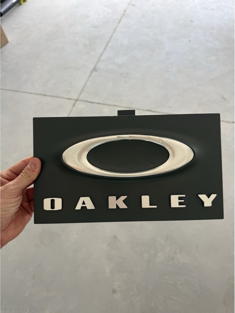Oakley Store Display Logo Plate/Display 12x6 inches